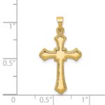 14k Budded Cross Pendant - Image 3