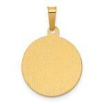 14K Polished Satin Hollow Spanish Divino Nino Round Medal Pendant - Image 3