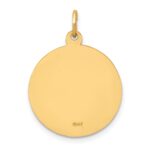 14k Polished and Satin Solid St. Jude Thaddeus Medal Round Pendant - Image 4