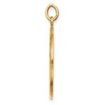 14k Polished and Satin Medium Solid  Round St. Christopher Medal Pendant - Image 2