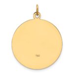 14k Polished and Satin Medium Solid  Round St. Christopher Medal Pendant - Image 3
