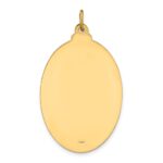 14k Polished and Satin Solid Large St. Christopher Medal Oval Pendant - Image 4