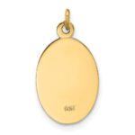 14k Polished and Satin Solid Small Oval St. Christopher Medal Charm - Image 4