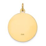 14k Polished and Satin Solid Small Round St. Joseph Medal Pendant - Image 4