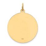 14k Polished and Satin Solid Large Round St. Joseph Medal Pendant - Image 3