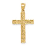 14K Nugget Style Cross Pendant - Image 3