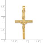 14k Hollow Crucifix Pendant - Image 4