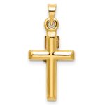 14k Two-tone Hollow Crucifix Pendant - Image 3