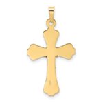 14k Two-tone Polished Solid INRI Crucifix Pendant - Image 4