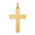 14k Polished and Twisted Hollow Cross Pendant - Image 4