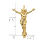 14k Polished Solid Risen Christ Chain Slide - Image 3