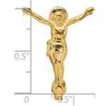 14k Polished Solid Risen Christ Chain Slide - Image 3