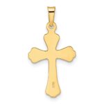 14k Polished Solid Fancy Design Cross Pendant - Image 4