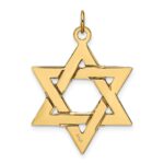 14k Polished Solid Star of David Pendant - Image 4