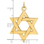 14k Polished Solid Star of David Pendant - Image 3