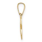 14k Polished and Textured Solid Star of David Pendant - Image 2