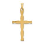 14k Polished Hollow Twisted Cross Pendant - Image 4