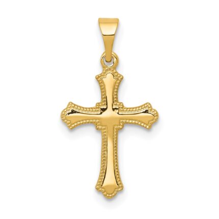 14k Budded Cross Charm