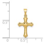 14k Budded Cross Charm - Image 3