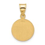 14k Polished and Satin Solid Miraculous Medal Plain Back Pendant - Image 3
