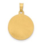 14K Polished and Satin Hollow St Anthony Medal Round Pendant - Image 3
