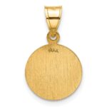 14k Polished and Satin St. Christopher Medal Round Pendant - Image 3