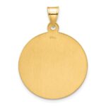 14k Polished and Satin Solid Large St Joseph Medal Round Pendant - Image 3
