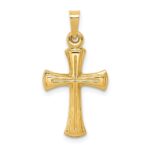 14k Hollow Cross Pendant