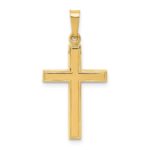 14k Hollow Cross Pendant