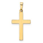 14k Hollow Cross Pendant - Image 4