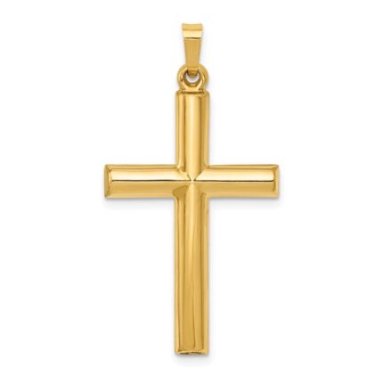 14k Hollow Cross Pendant