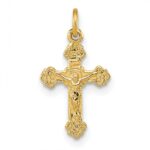 14k INRI Hollow Crucifix Pendant