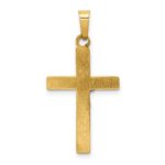 14k Two-tone INRI Hollow Crucifix Pendant - Image 4