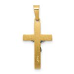 14k Two-tone INRI Hollow Crucifix Pendant - Image 4