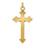 14k Two-tone INRI Hollow Crucifix Pendant - Image 4