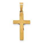 14k Two-tone INRI Hollow Crucifix Pendant - Image 4