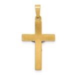 14k Two-tone INRI Hollow Crucifix Pendant - Image 4