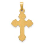 14k Two-tone INRI Hollow Crucifix Pendant - Image 4