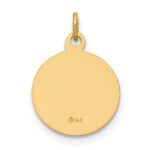 14k Polished and Satin Solid Our Guardian Angel Medal Charm - Image 4