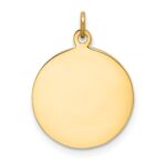 14k Polished and Satin Solid Saint Peter Medal Round Charm - Image 4