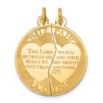 14K MIZPAH COIN 2-piece Round Charm
