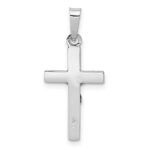 14k White Gold INRI Crucifix Charm - Image 4