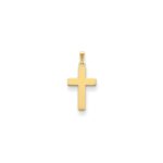 14K Polished Cross Charm