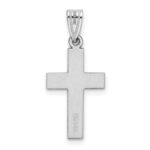 14k White Gold Cross Pendant - Image 4