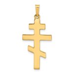 14k Polished Eastern Orthodox Cross Charm