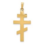 14k Polished Eastern Orthodox Cross Charm - Image 4