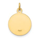 14K Polished and Satin Solid Caridad Del Cobre Medal Round Charm - Image 4