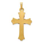 14k Two-Tone Claddagh Cross Pendant - Image 4