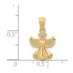 14k Polished Angel with Heart Pendant - Image 3