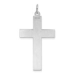 14K White Gold Laser Designed Cross Pendant - Image 4